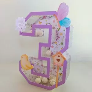 Letra ou Número 3D - Acetato Shaker